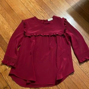 Pretty red silk top